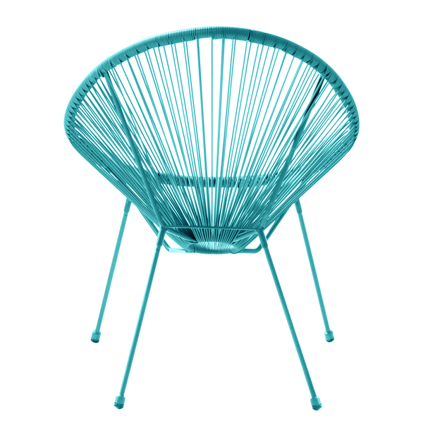 Sitzgruppe Copacabana 3-teilig - Stahl / Polyrattan - Türkis
