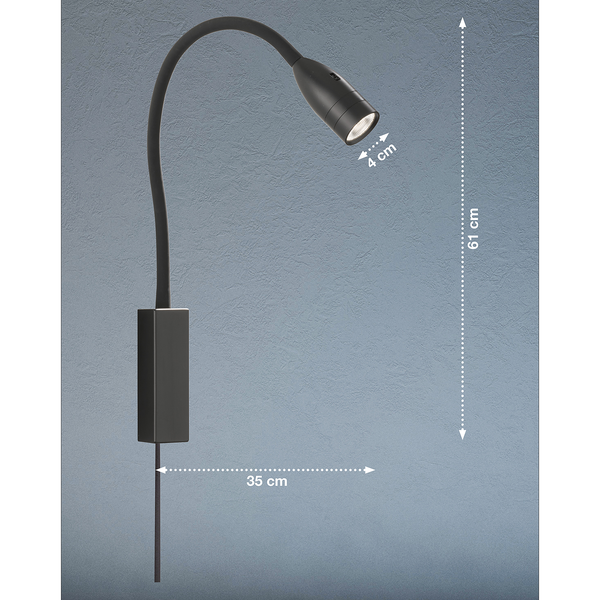 LED-Wandleuchte Maripa II - Schwarz