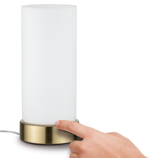 Tischleuchte Pinja I - Milchglas / Messing - 1-flammig