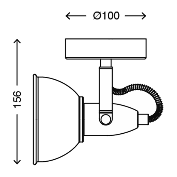 Deckenleuchte  Soft - Eisen - 1-flammig