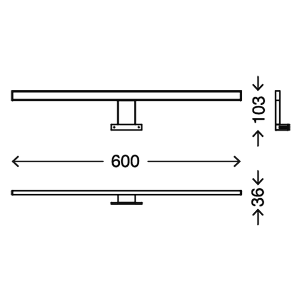 LED-Badleuchte  Dun - Kunststoff - 1-flammig