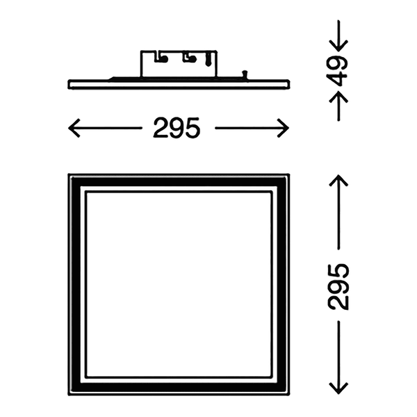 LED-Deckenleuchte  Simple - Kunststoff / Aluminium - 1-flammig
