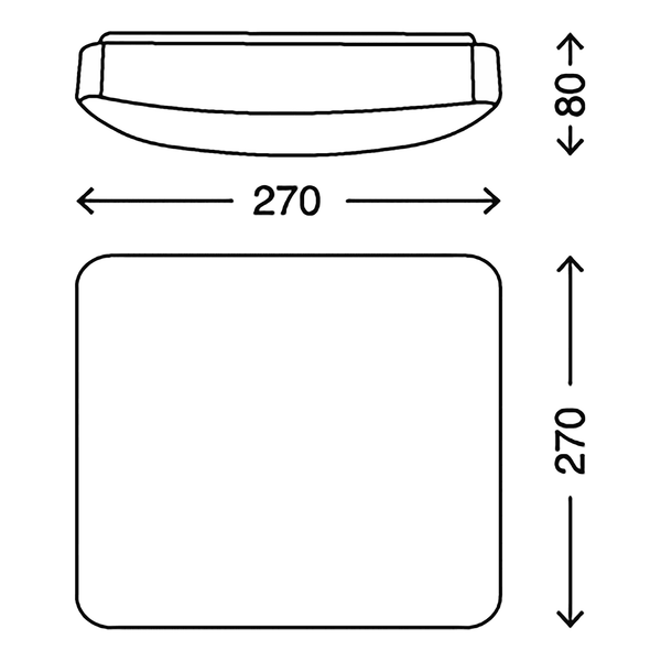 LED-Deckenleuchte  Vipe - Kunststoff - 1-flammig