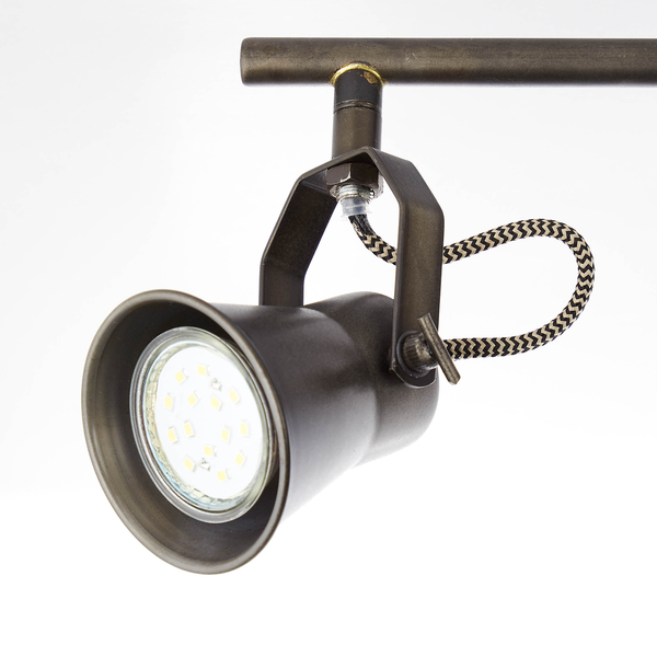 Deckenleuchte Seed II - Stahl / Kiefer massiv - 4-flammig