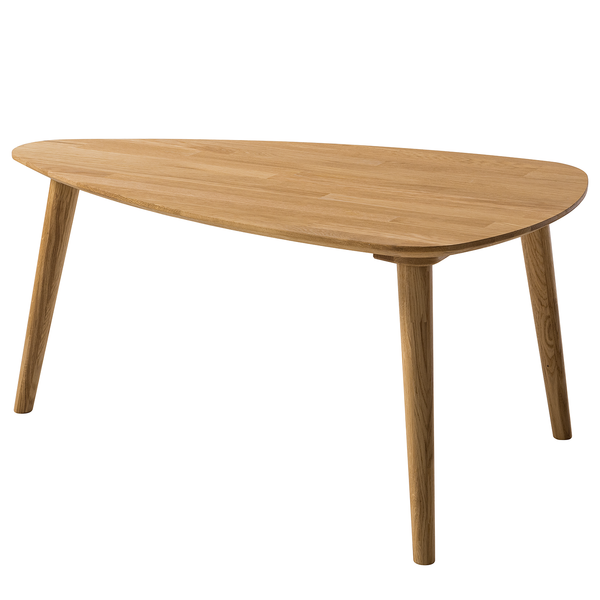 Massiver Couchtisch FINSBY - Eiche massiv - Eiche - 90 x 60 cm