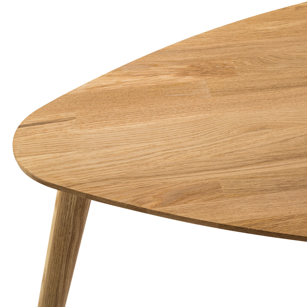 Massiver Couchtisch FINSBY - Eiche massiv - Eiche - 90 x 60 cm