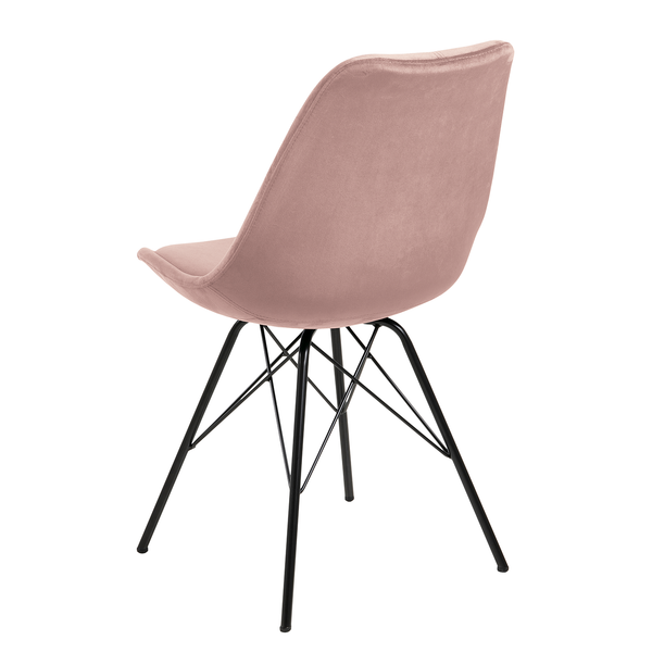 Polsterstuhl Bonito 2er-Set - Samt Vilda: Altrosa