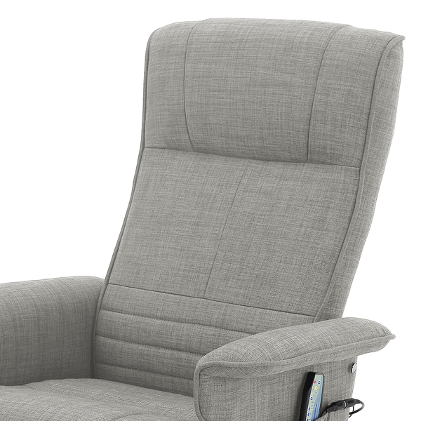 Massagesessel Devato - Grau - Flachgewebe - Chrom - 78 x 114 x 86 cm