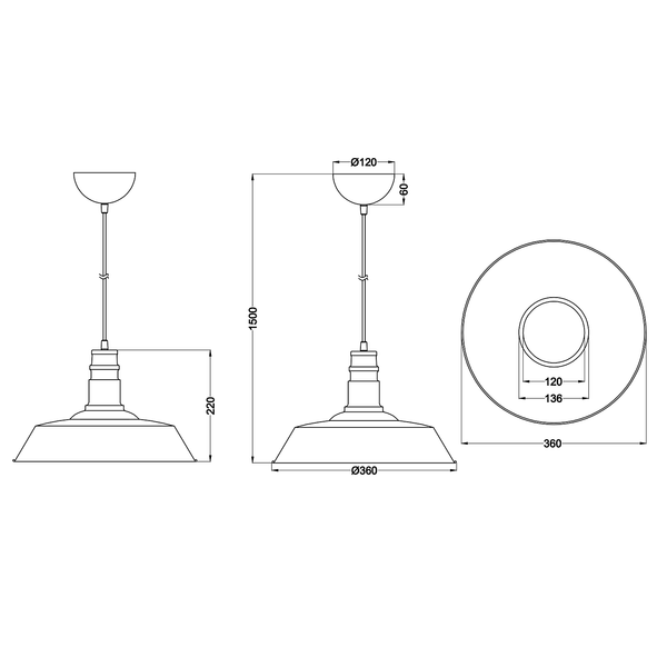 Pendelleuchte Will - Kupfer - 1-flammig