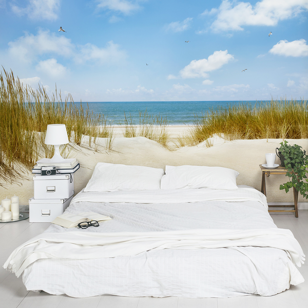 Vliestapete Strand an der Nordsee - Vliespapier - Mehrfarbig - 432 x 290 cm