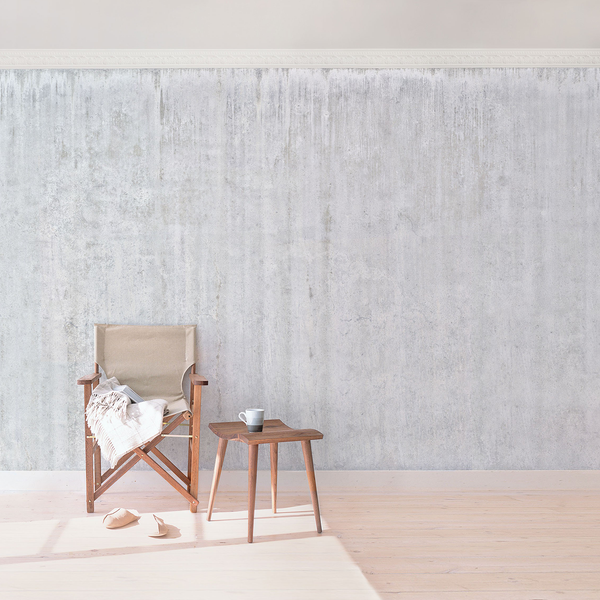 Vliestapete Große Loft Betonwand - Vliespapier - Hellgrau - 480 x 320 cm