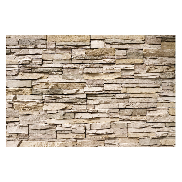 Vliestapete Asian Stonewall - Vliespapier - Braun - 432 x 290 cm