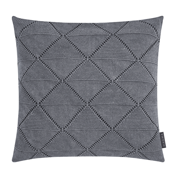 Kissenbezug Purl - Mischgewebe - Grau