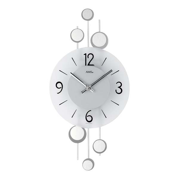 Wanduhr Luki I - Quarz - Silber