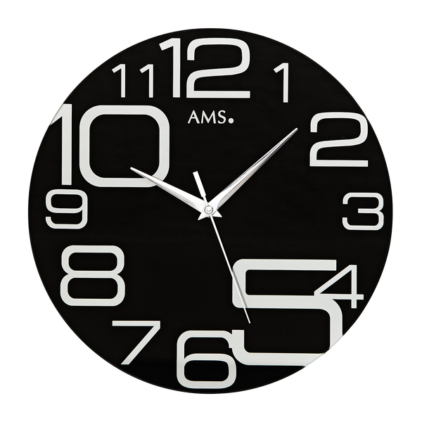 Wanduhr Naranjo - Quarz - Schwarz