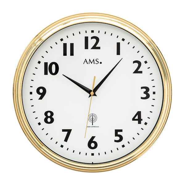 Wanduhr Barva - Funk - Gold / Weiß