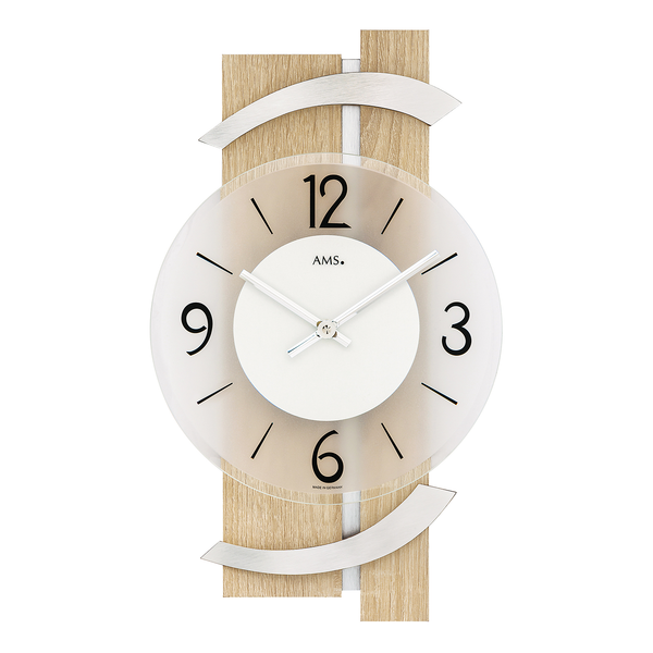 Wanduhr Areado - Quarz - Braun / Silber