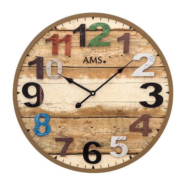 Wanduhr Woodridge - Quarz - Braun