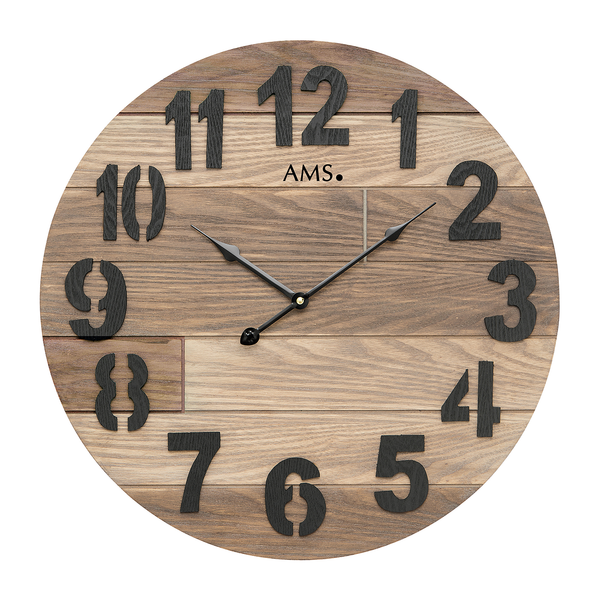 Wanduhr Marilles - Quarz - Braun / Schwarz
