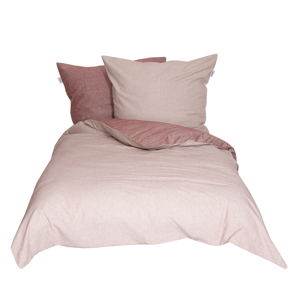 Bettwäsche Flanelle - Baumwollstoff - Rot - 155 x 220 cm