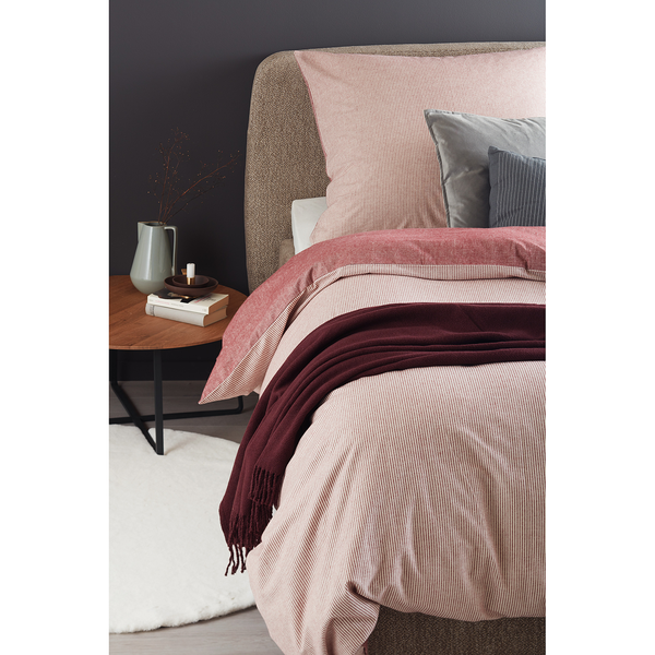 Bettwäsche Flanelle - Baumwollstoff - Rot - 155 x 220 cm