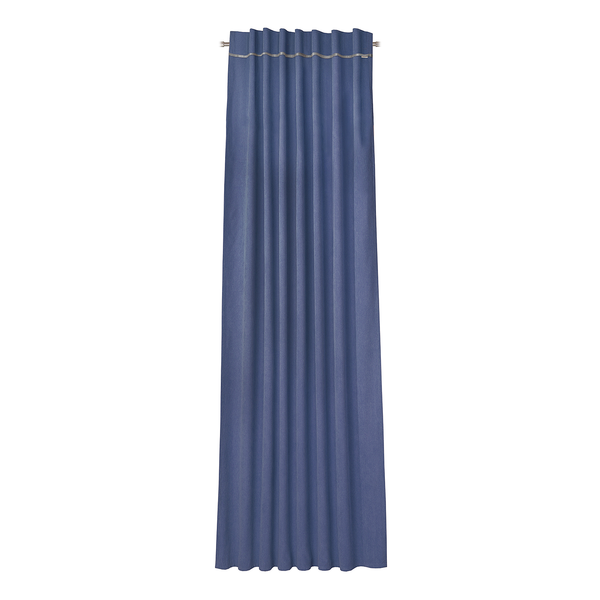 Dekoschal Cord - Polyester - Jeansblau