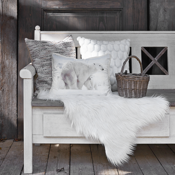 Kissenbezug Tweed - Mischgewebe - Beige