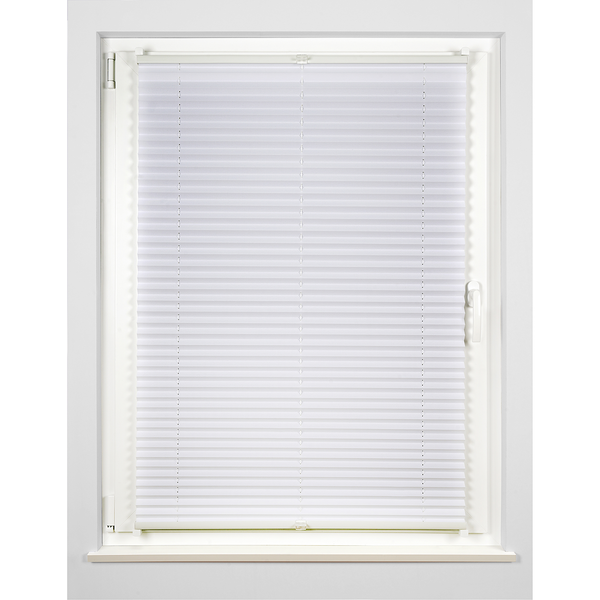 Plissee Klemmfix free - Polyester / Aluminium - Weiß - 75 x 130 cm