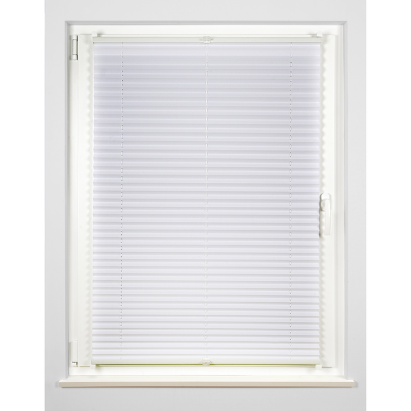 Plissee Klemmfix free - Polyester / Aluminium - Weiß - 50 x 130 cm