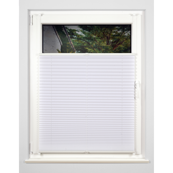 Plissee Klemmfix free - Polyester / Aluminium - Weiß - 50 x 130 cm