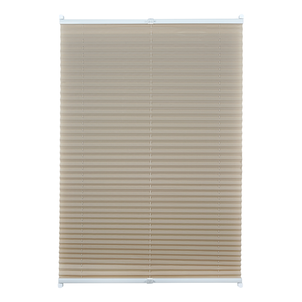 Plissee Klemmfix free - Polyester / Aluminium - Beige - 75 x 130 cm