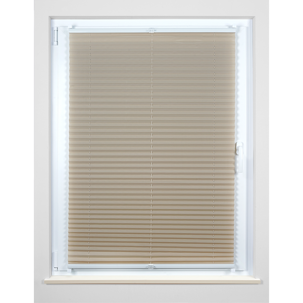 Plissee Klemmfix free - Polyester / Aluminium - Beige - 75 x 130 cm