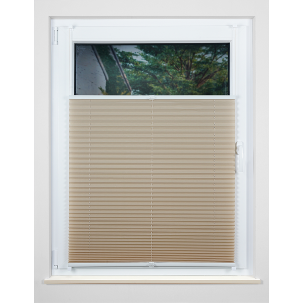 Plissee Klemmfix free - Polyester / Aluminium - Beige - 75 x 130 cm