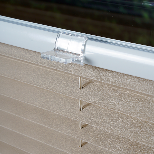 Plissee Klemmfix free - Polyester / Aluminium - Beige - 75 x 130 cm