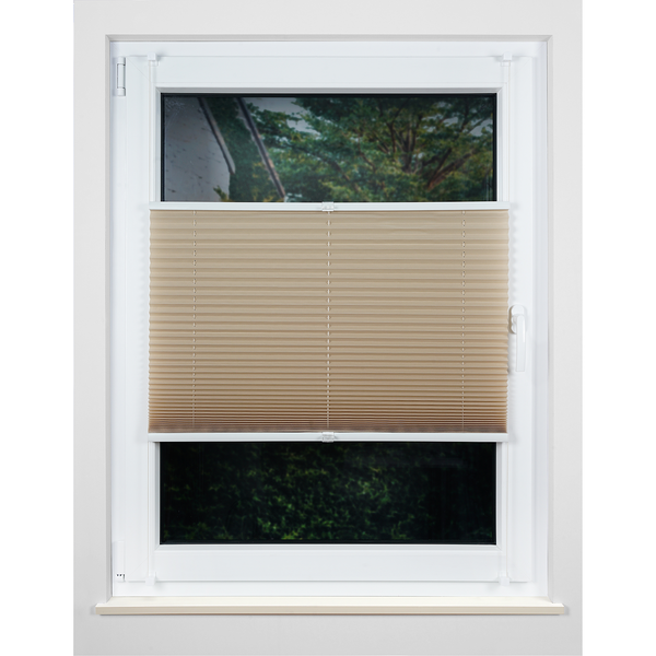 Plissee Klemmfix free - Polyester / Aluminium - Beige - 60 x 130 cm