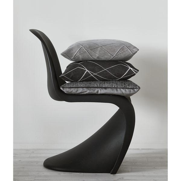 Kissenbezug Alessio - Strukturstoff - Grau - 66 x 66 cm