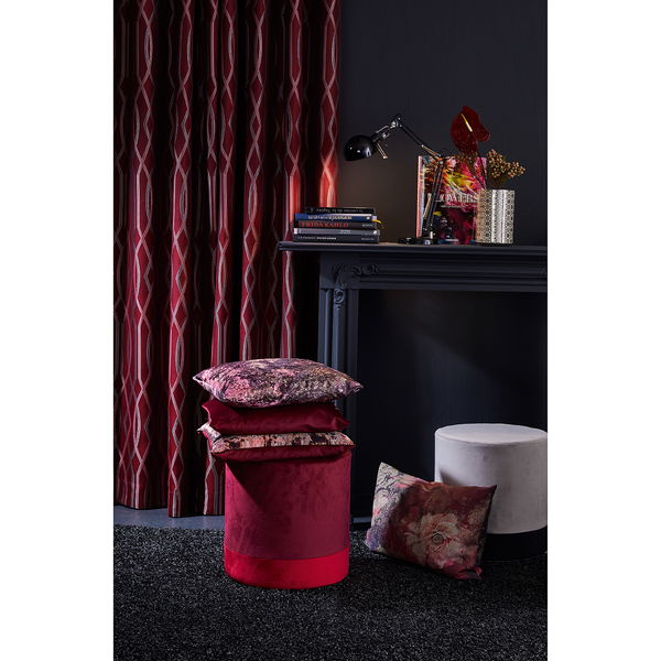 Kissenbezug Florence - Samt - Beere