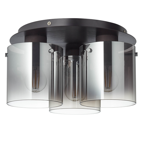 Deckenleuchte Beth - Spiegelglas / Aluminium - 3-flammig