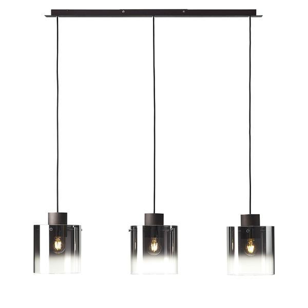 Pendelleuchte Beth - Spiegelglas / Aluminium - 3-flammig