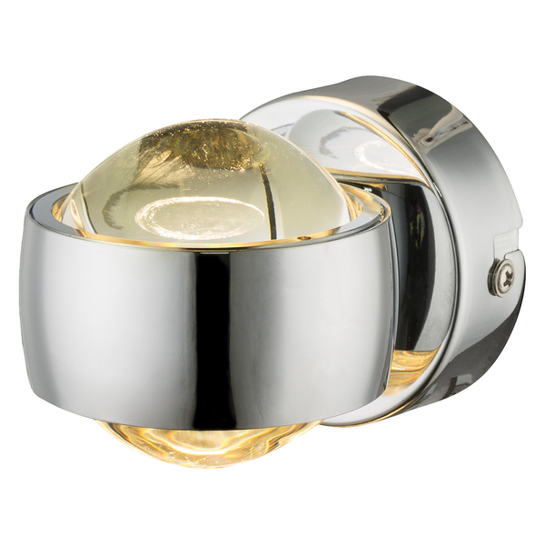 LED-Wandleuchte Randi - Klarglas / Eisen - 2-flammig - Silber