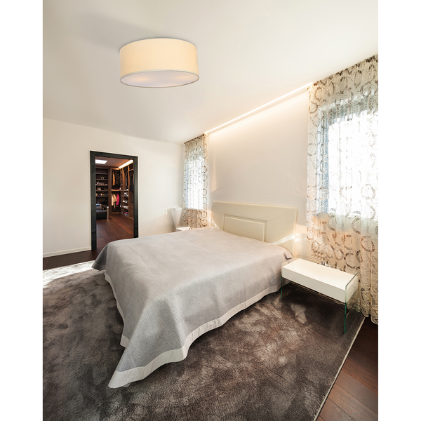 Deckenleuchte Simone - Mischgewebe / Eisen - 3-flammig - Beige