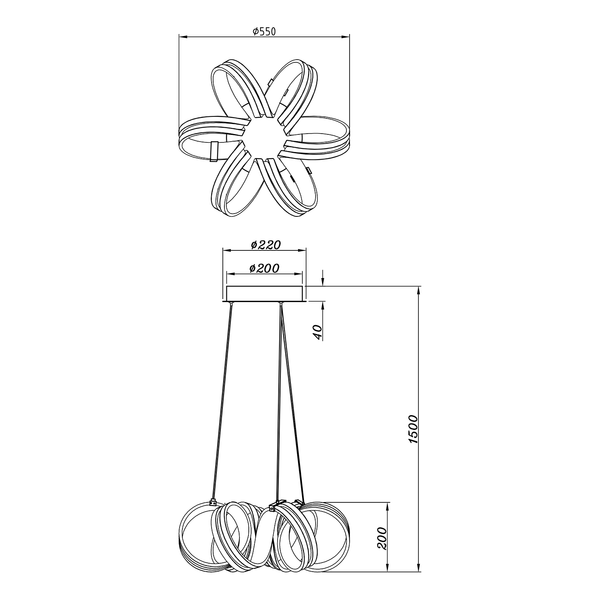 LED-Pendelleuchte Carrera - Kunststoff / Aluminium - 1-flammig - Silber