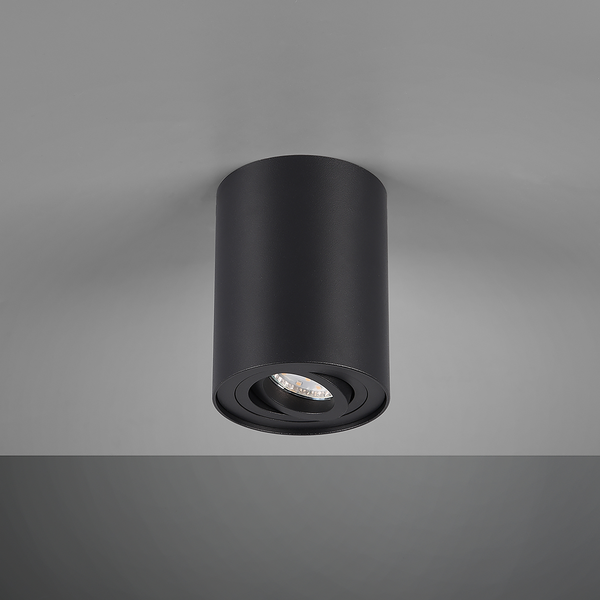 Deckenleuchte Cookie - Aluminium - Schwarz - Flammenanzahl: 1