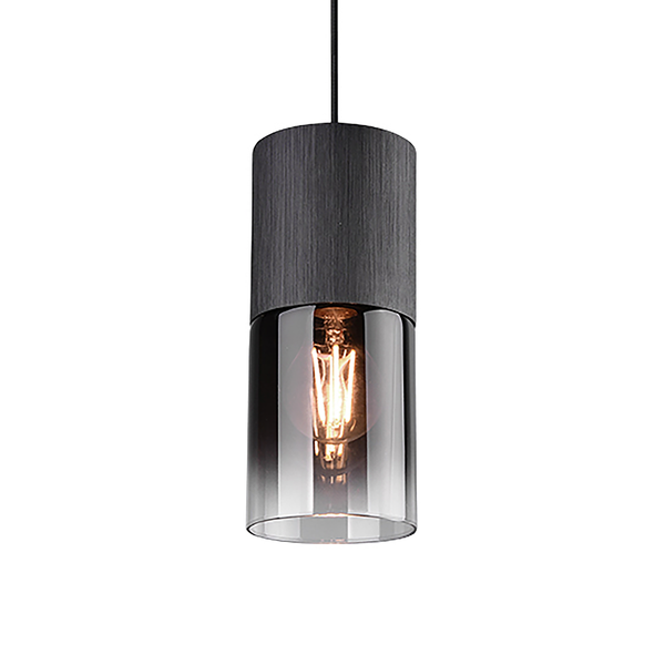 Pendelleuchte Robin I - Klarglas  / Aluminium - 1-flammig