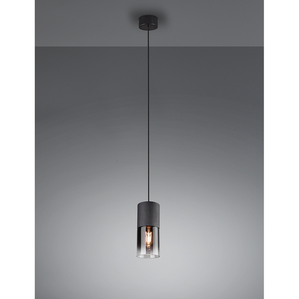Pendelleuchte Robin I - Klarglas  / Aluminium - 1-flammig