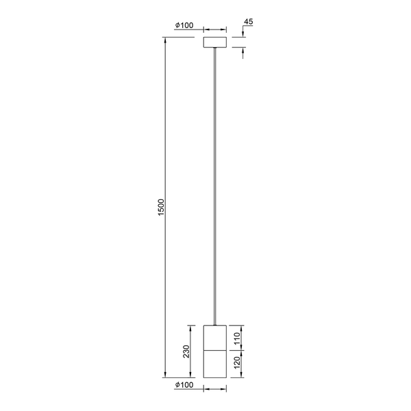 Pendelleuchte Robin I - Klarglas  / Aluminium - 1-flammig