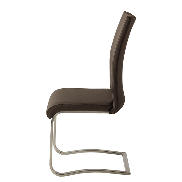 Freischwinger Marco - Echtleder Gyda: Braun - 2er Set