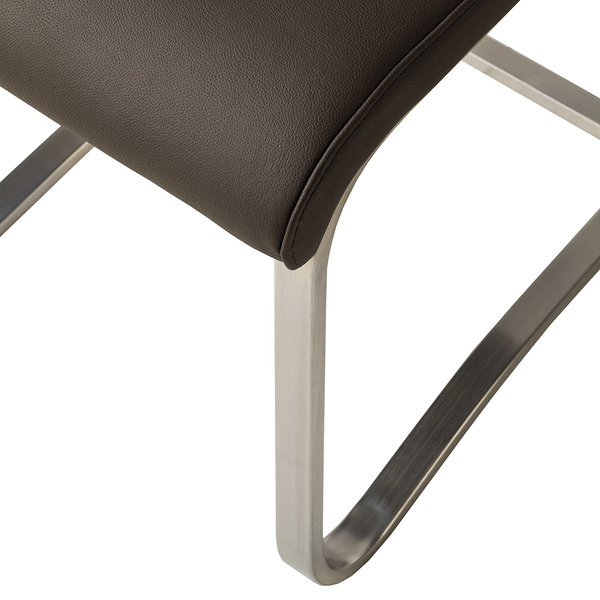 Freischwinger Marco - Echtleder Gyda: Braun - 2er Set