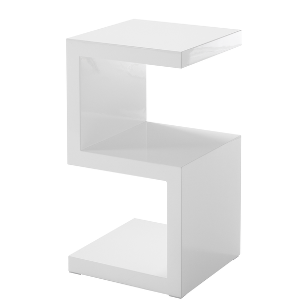 Beistelltisch Snake - Hochglanz Weiß