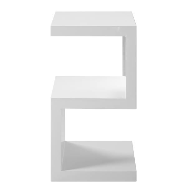 Beistelltisch Snake - Hochglanz Weiß